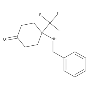 4-(Benzylamino)-4-(trifluoromethyl)cyclohexan-1-one结构式