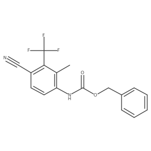 benzyl N-[4-cyano-2-methyl-3-(trifluoromethyl)phenyl]carbamate结构式