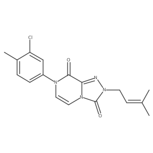 7-(3-chloro-4-methylphenyl)-2-(3-methylbut-2-en-1-yl)-2H,3H,7H,8H-[1,2,4]triazolo[4,3-a]pyrazine-3,8-dione Structure