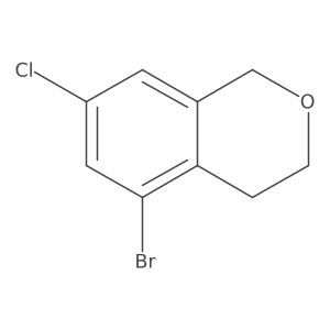 5-Bromo-7-chloro-3,4-dihydro-1H-2-benzopyran结构式