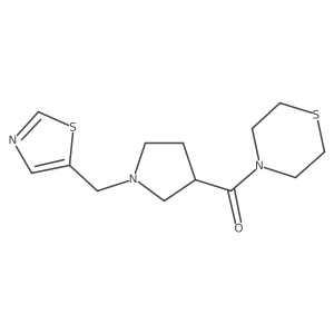 4-{1-[(1,3-Thiazol-5-yl)methyl]pyrrolidine-3-carbonyl}thiomorpholine结构式