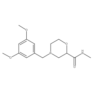 4-[(3,5-dimethoxyphenyl)methyl]-N-methylmorpholine-2-carboxamide结构式