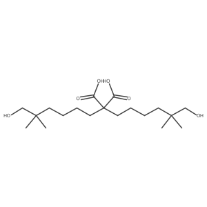 2,2-Bis(6-hydroxy-5,5-dimethylhexyl)malonic acid Structure