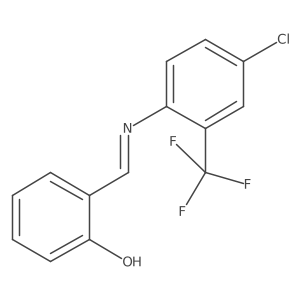 2-((E)-{[4-chloro-2-(trifluoromethyl)phenyl]imino}methyl)phenol结构式