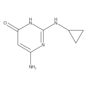 6-Amino-2-(cyclopropylamino)-3,4-dihydropyrimidin-4-one结构式
