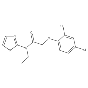 2-(2,4-Dichlorophenoxy)-N-ethyl-N-2-thiazolylacetamide结构式