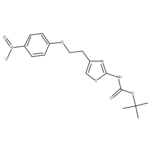 Tert-butyl 4-[2-(4-nitrophenoxy)ethyl]-1,3-thiazol-2-ylcarbamate结构式