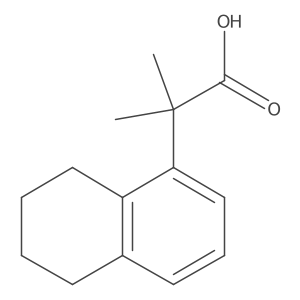 2-Methyl-2-(5,6,7,8-tetrahydronaphthalen-1-yl)propanoic acid结构式