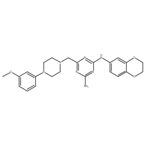 N-(4-amino-6-{[4-(3-methoxyphenyl)piperazino]methyl}-1,3,5-triazin-2-yl)-N-(2,3-dihydro-1,4-benzodioxin-6-yl)amine Structure