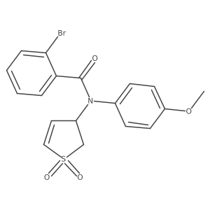 2-bromo-N-(1,1-dioxido-2,3-dihydrothiophen-3-yl)-N-(4-methoxyphenyl)benzamide结构式