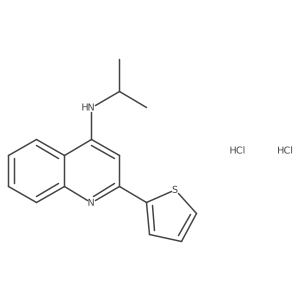N-Isopropyl-2-(2-thienyl)-4-quinolinamine dihydrochloride结构式