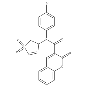 N-(4-bromophenyl)-N-(1,1-dioxido-2,3-dihydrothiophen-3-yl)-2-oxo-2H-chromene-3-carboxamide Structure