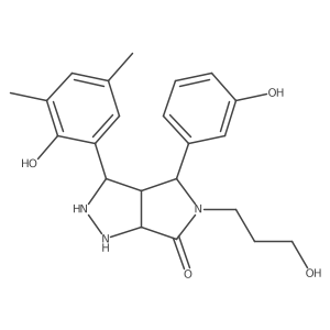 3-(2-Hydroxy-3,5-dimethylphenyl)-4-(3-hydroxyphenyl)-5-(3-hydroxypropyl)-1,2,3,3a,4,6a-hexahydropyrrolo[3,4-c]pyrazol-6-one Structure