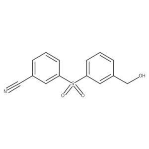 3-[[3-(hydroxymethyl)phenyl]sulfonyl]Benzonitrile Structure