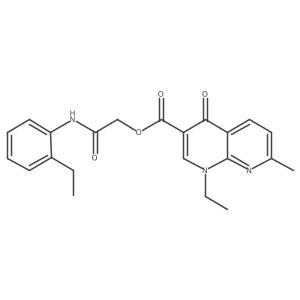 2-((2-Ethylphenyl)amino)-2-oxoethyl 1-ethyl-7-methyl-4-oxo-1,4-dihydro-1,8-naphthyridine-3-carboxylate结构式