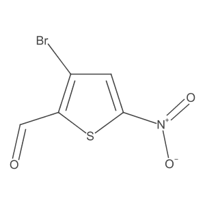 3-Bromo-5-nitro-thiophene-2-carbaldehyde结构式