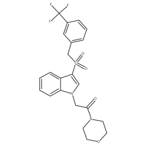 1-morpholino-2-(3-((3-(trifluoromethyl)benzyl)sulfonyl)-1H-indol-1-yl)ethanone Structure