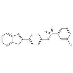 3-chloro-N-(4-(thiazolo[5,4-b]pyridin-2-yl)phenyl)benzenesulfonamide结构式