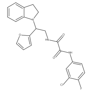 N1-(3-chloro-4-fluorophenyl)-N2-(2-(furan-2-yl)-2-(indolin-1-yl)ethyl)oxalamide Structure