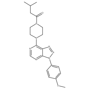 1-(4-(3-(4-methoxyphenyl)-3H-[1,2,3]triazolo[4,5-d]pyrimidin-7-yl)piperazin-1-yl)-3-methylbutan-1-one Structure