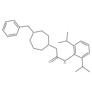 1H-1,4-Diazepine-1-acetamide, N-[2,6-bis(1-methylethyl)phenyl]hexahydro-4-(phenylmethyl)- Structure