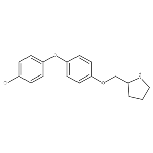 (2S)-2-[[4-(4-Chlorophenoxy)phenoxy]methyl]pyrrolidine结构式