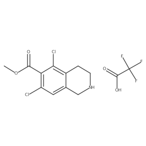 Methyl 5,7-dichloro-1,2,3,4-tetrahydroisoquinoline-6-carboxylate 2,2,2-trifluoroacetate结构式