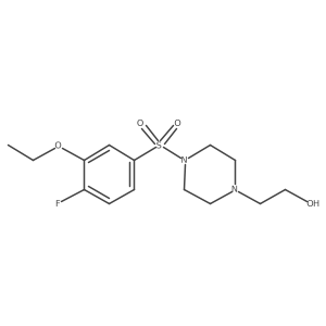 2-(4-((3-Ethoxy-4-fluorophenyl)sulfonyl)piperazin-1-yl)ethanol结构式