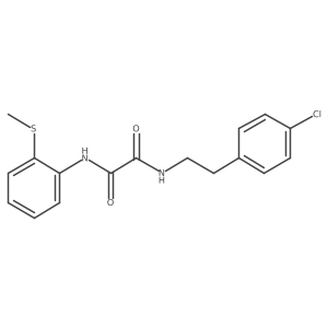 N1-(4-chlorophenethyl)-N2-(2-(methylthio)phenyl)oxalamide结构式