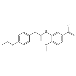 2-(4-(ethylthio)phenyl)-N-(2-methoxy-5-nitrophenyl)acetamide Structure