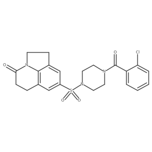 6-{[4-(2-Chlorobenzoyl)piperazin-1-yl]sulfonyl}-1-azatricyclo[6.3.1.0^{4,12}]dodeca-4(12),5,7-trien-11-one结构式