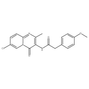 N-(7-chloro-2-methyl-4-oxo-4H-pyrido[1,2-a]pyrimidin-3-yl)-2-(4-methoxyphenyl)acetamide结构式