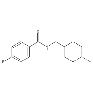 4-fluoro-N-((1-methylpiperidin-4-yl)methyl)benzamide结构式