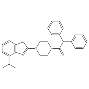 1-(4-(4-Isopropylbenzo[d]thiazol-2-yl)piperazin-1-yl)-2,2-diphenylethanone结构式