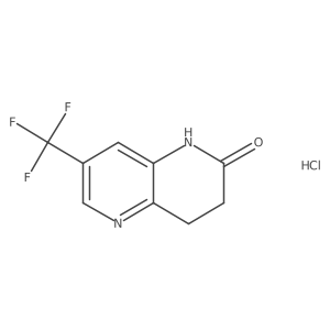 3,4-Dihydro-7-(trifluoromethyl)-1,5-naphthyridin-2(1h)-one hydrochloride结构式