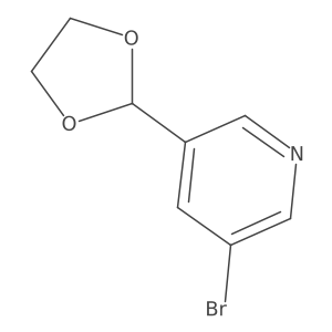 3-Bromo-5-(1,3-dioxolan-2-YL)pyridine Structure