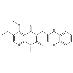 2-(6-ethyl-5-methoxy-1-methyl-2,4-dioxo-1,2-dihydropyrido[2,3-d]pyrimidin-3(4H)-yl)-N-(2-methoxyphenyl)acetamide结构式