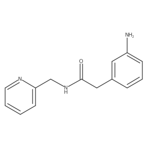 2-(3-aminophenyl)-N-(pyridin-2-ylmethyl)acetamide结构式