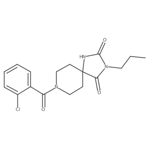 8-(2-Chlorobenzoyl)-3-propyl-1,3,8-triazaspiro[4.5]decane-2,4-dione结构式