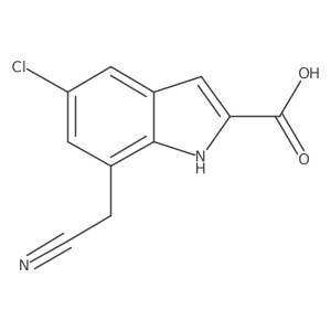 5-chloro-7-cyanomethyl-1H-indole-2-carboxylic acid Structure