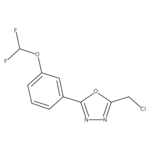 2-(Chloromethyl)-5-[3-(difluoromethoxy)phenyl]-1,3,4-oxadiazole Structure
