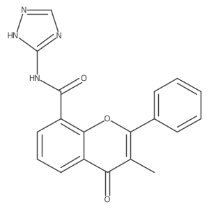 Cc1c(-c2ccccc2)oc2c(C(=O)Nc3ncn[nH]3)cccc2c1=O结构式
