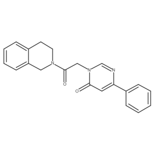 3-[2-Oxo-2-(1,2,3,4-tetrahydroisoquinolin-2-yl)ethyl]-6-phenyl-3,4-dihydropyrimidin-4-one Structure