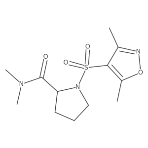 1-[(3,5-dimethyl-1,2-oxazol-4-yl)sulfonyl]-N,N-dimethylprolinamide Structure