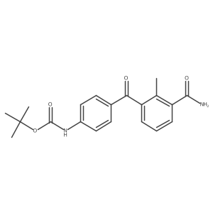 tert-butyl N-[4-(3-carbamoyl-2-methylbenzoyl)phenyl]carbamate结构式