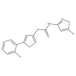 2-(5-(2-fluorophenyl)isoxazol-3-yl)-N-(5-methylisoxazol-3-yl)acetamide Structure