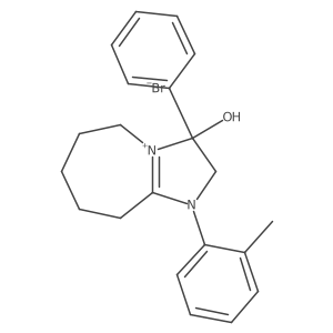 3-hydroxy-3-phenyl-1-(o-tolyl)-3,5,6,7,8,9-hexahydro-2H-imidazo[1,2-a]azepin-1-ium bromide结构式