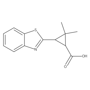 3-(1,3-Benzothiazol-2-YL)-2,2-dimethyl-cyclopropanecarboxylic acid Structure