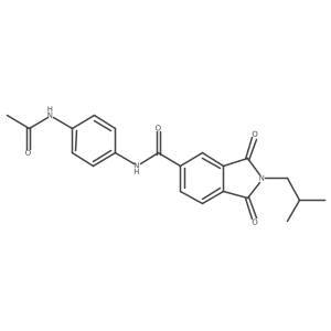 N-[4-(acetylamino)phenyl]-2-(2-methylpropyl)-1,3-dioxo-2,3-dihydro-1H-isoindole-5-carboxamide Structure