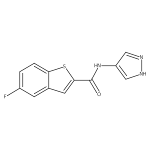 5-fluoro-N-(1H-pyrazol-4-yl)-1-benzothiophene-2-carboxamide Structure